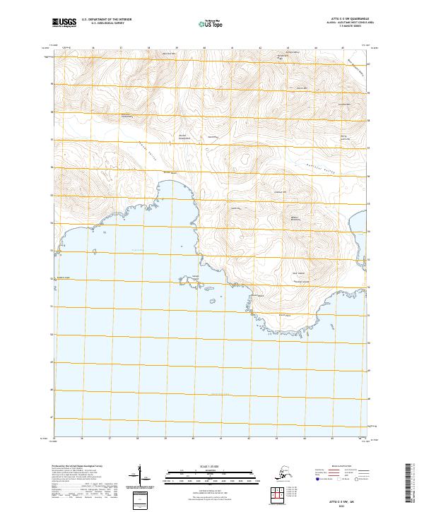 Attu C-3 SW topographic map thumbnail