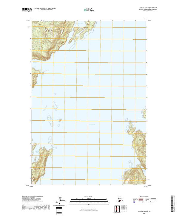 Afognak B-2 NE topographic map thumbnail