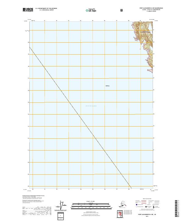 Port Alexander B-4 NE topographic map thumbnail