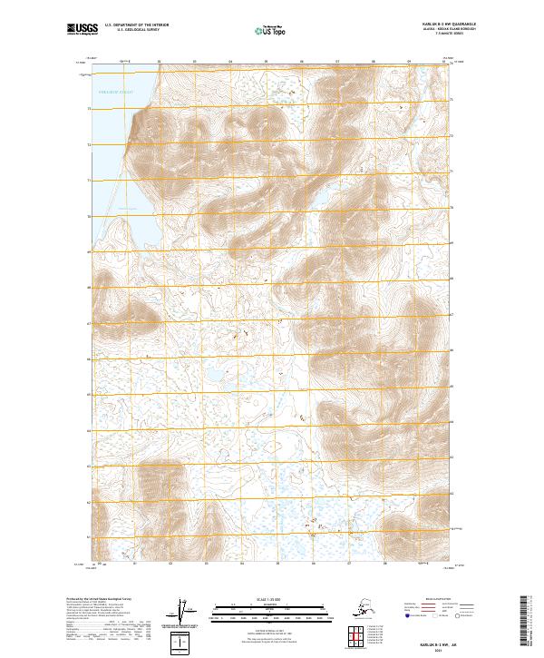 Karluk B-2 NW 2021 topographic map thumbnail