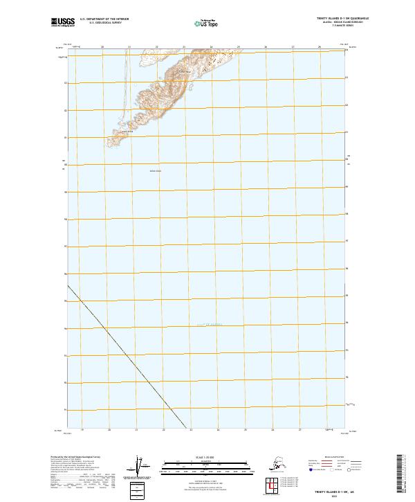 Trinity Islands D-1 SW 2021 topographic map thumbnail