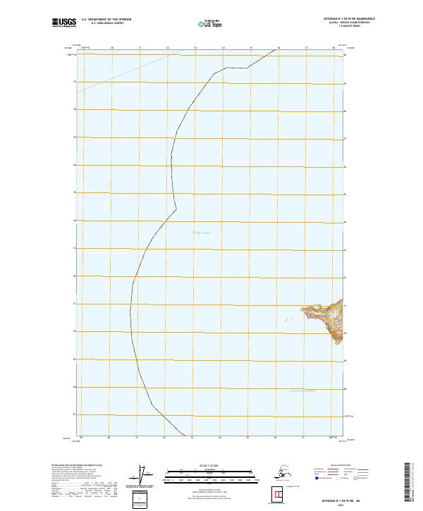 Afognak D-1 OE W NE topographic map thumbnail