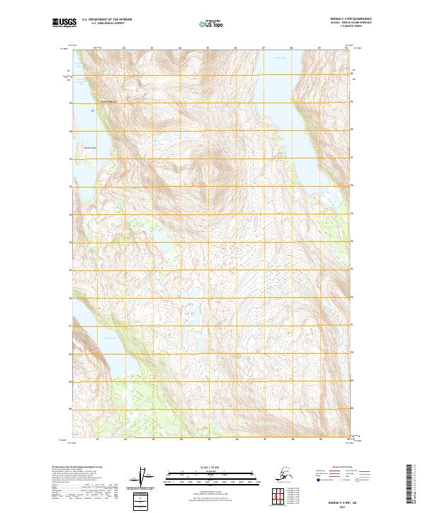 Kodiak C-4 NW topographic map thumbnail