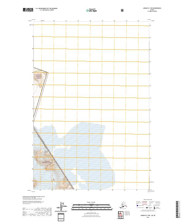 Juneau D-1 NW topographic map thumbnail