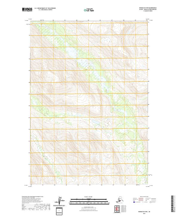 Kodiak B-5 NW topographic map thumbnail