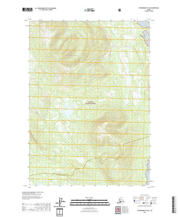 Petersburg D-5 NE topographic map thumbnail