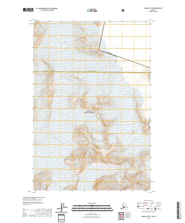 Juneau D-2 NE topographic map thumbnail