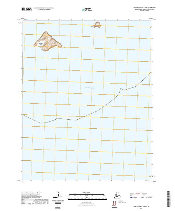 Samalga Island D-2 NE topographic map thumbnail