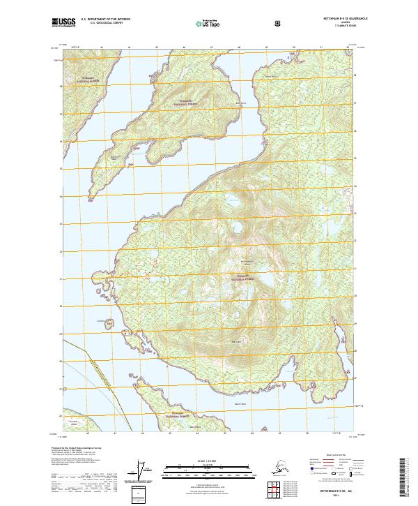 Ketchikan B-5 SE topographic map thumbnail