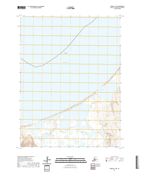 Unimak D-1 NW topographic map thumbnail