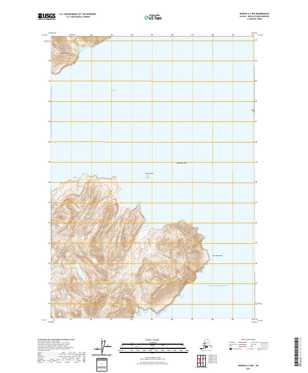 Kodiak A-3 NW topographic map thumbnail