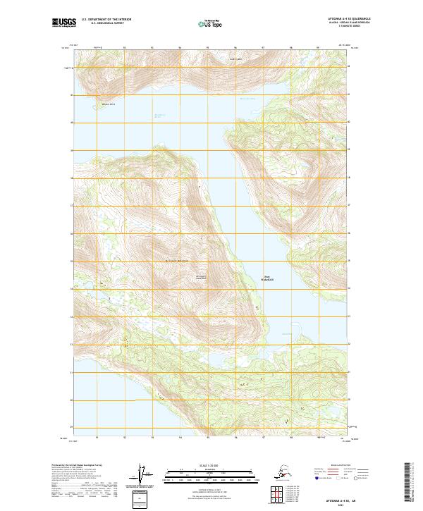 Afognak A-4 SE topographic map thumbnail