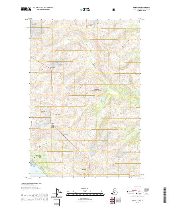 Juneau B-1 SW topographic map thumbnail