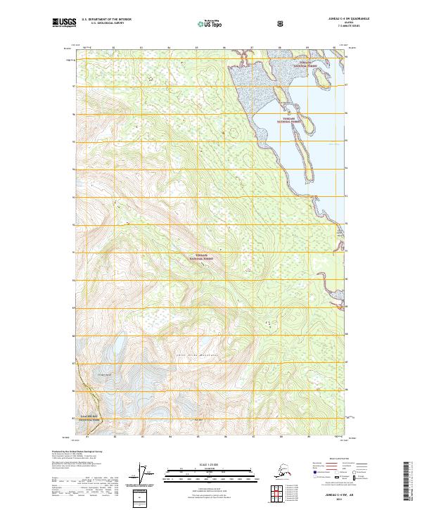 Juneau C-4 SW topographic map thumbnail