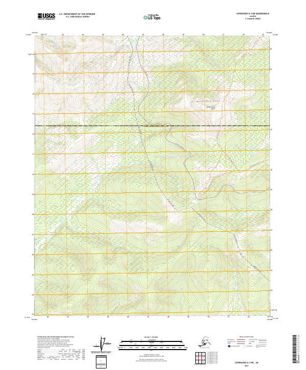 Livengood A-3 NE 2021 topographic map thumbnail