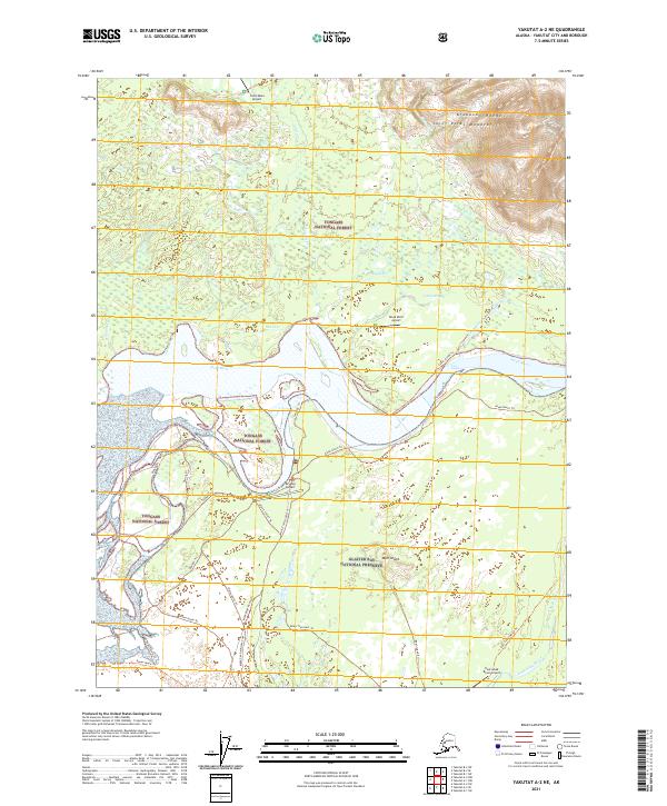 Yakutat A-2 NE topographic map thumbnail