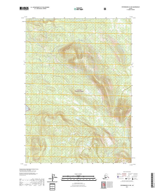 Petersburg D-5 SW topographic map thumbnail