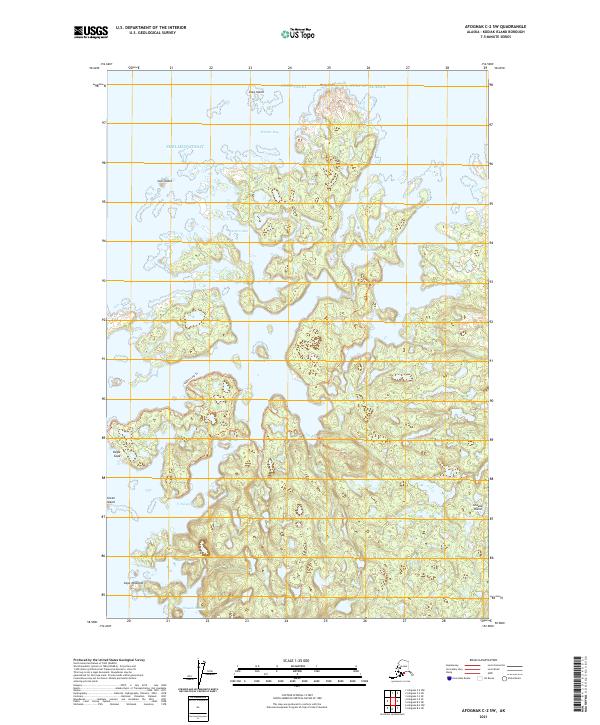 Afognak C-2 SW topographic map thumbnail