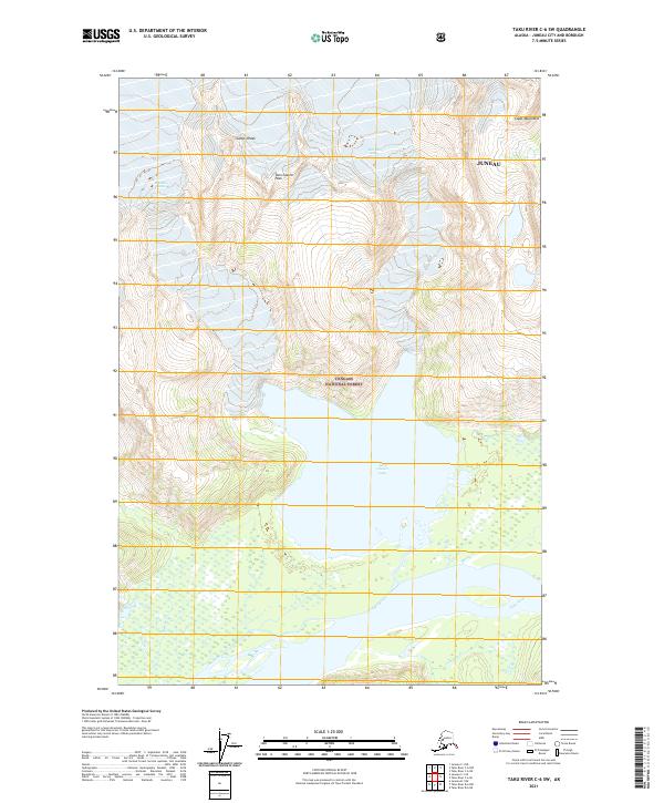 Taku River C-6 SW topographic map thumbnail