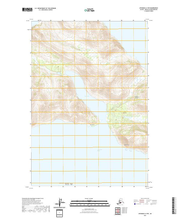 Afognak A-4 SW topographic map thumbnail