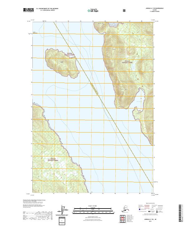 Juneau A-1 SE 2021 topographic map thumbnail