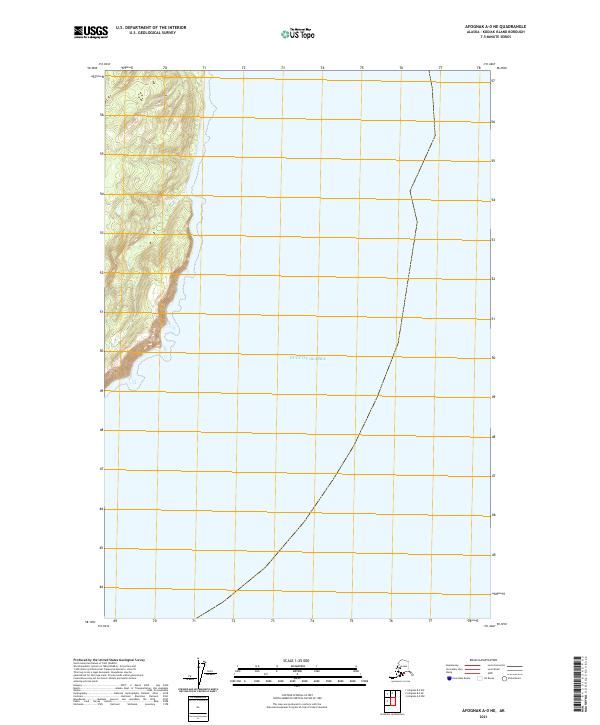 Afognak A-0 NE topographic map thumbnail