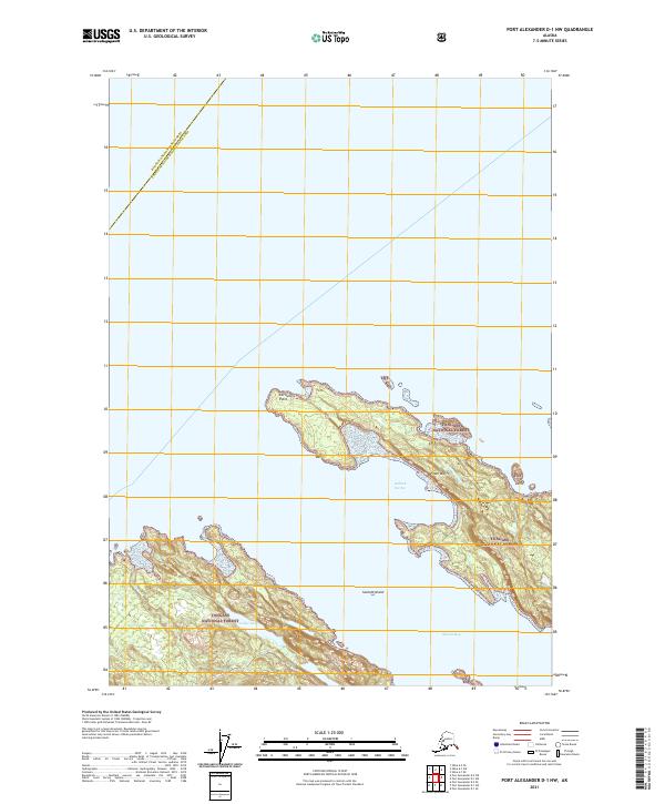 Port Alexander D-1 NW topographic map thumbnail