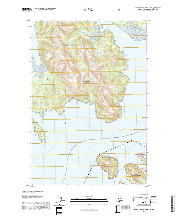 Mount Fairweather B-2 SE topographic map thumbnail