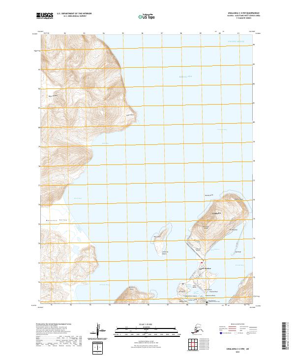 Unalaska C-2 NW 2021 topographic map thumbnail
