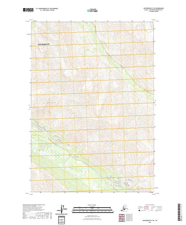 Anchorage B-7 SE 2021 topographic map thumbnail