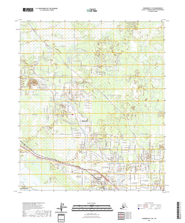 Fairbanks D-1 SW 2021 topographic map thumbnail