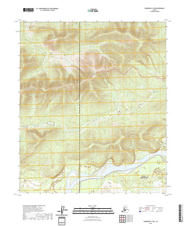 Fairbanks C-4 NE 2021 topographic map thumbnail