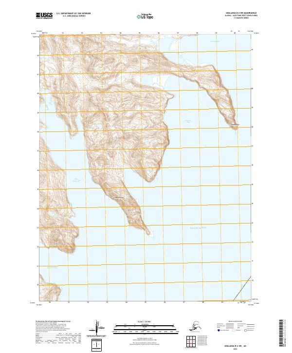 Unalaska B-2 SW topographic map thumbnail