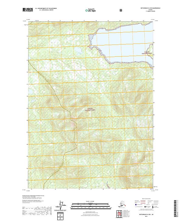 Ketchikan D-6 SW topographic map thumbnail