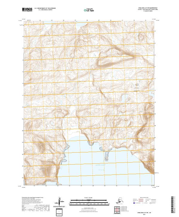 Unalaska A-5 SW topographic map thumbnail