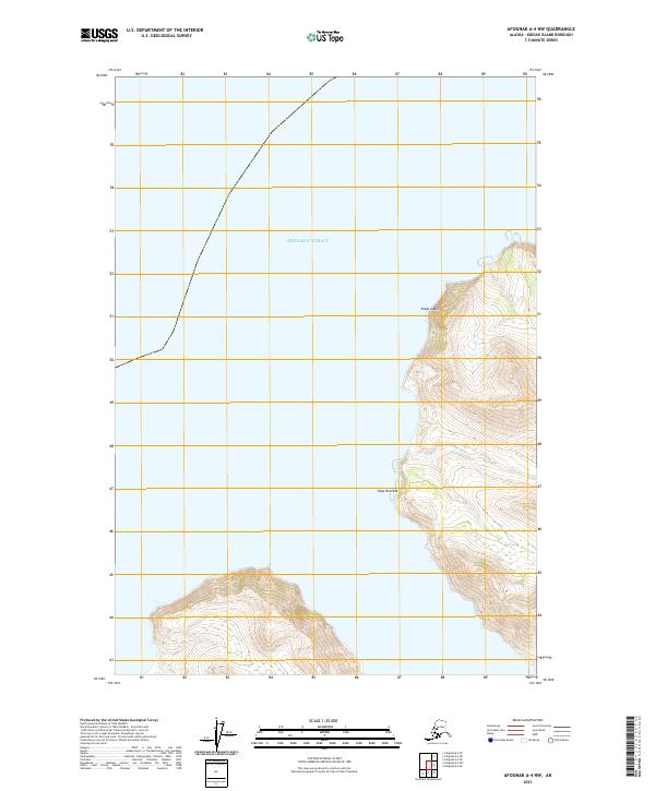 Afognak A-4 NW topographic map thumbnail