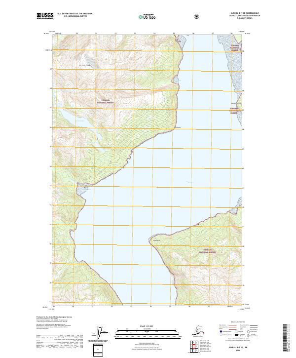 Juneau B-1 SE topographic map thumbnail