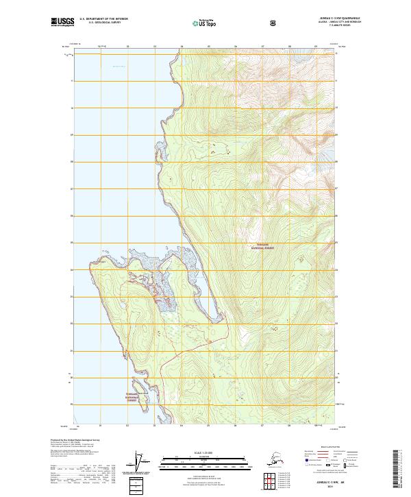 Juneau C-3 NW topographic map thumbnail