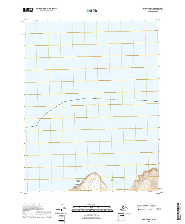 Unalaska D-3 SE 2021 topographic map thumbnail