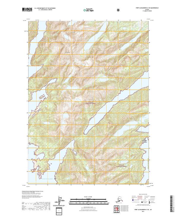 Port Alexander B-3 SE topographic map thumbnail