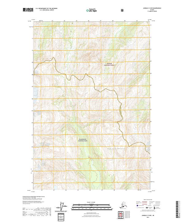 Juneau C-5 NW topographic map thumbnail