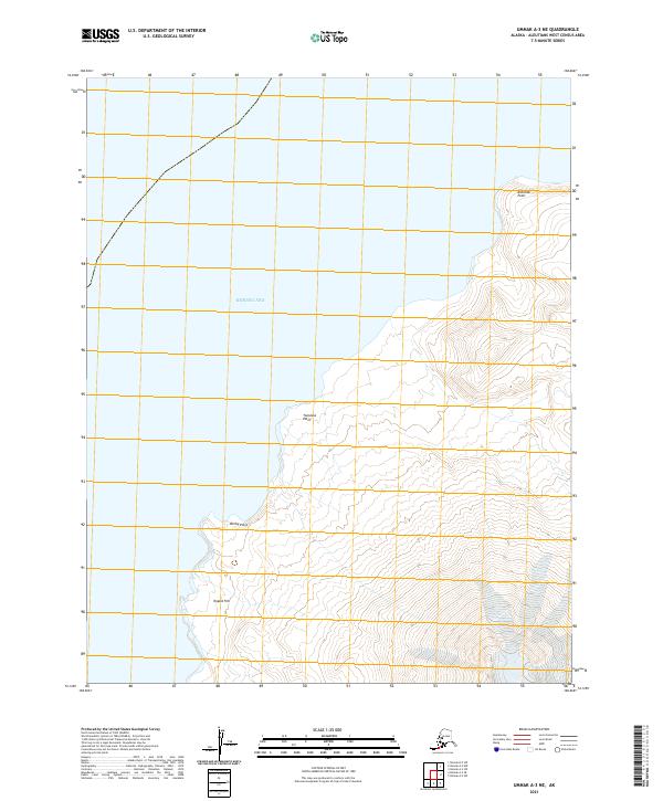 Umnak A-3 NE topographic map thumbnail