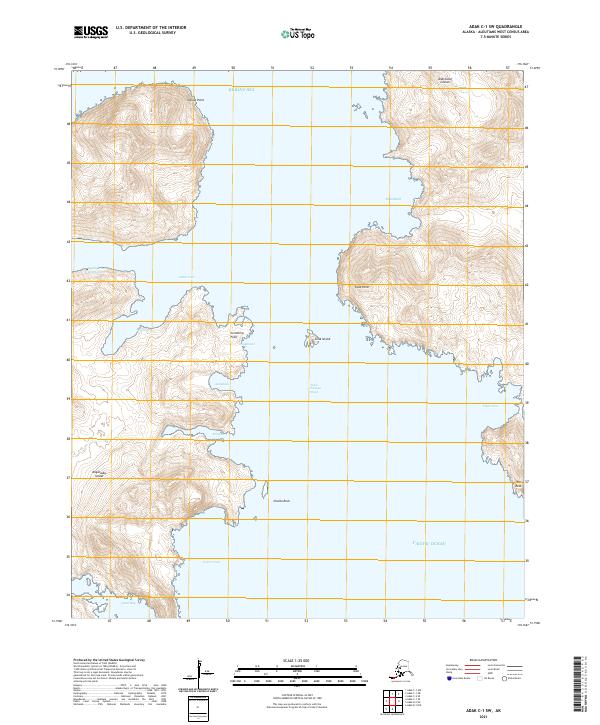 Adak C-1 SW topographic map thumbnail