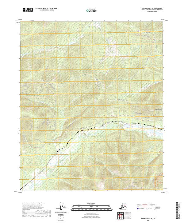 Fairbanks D-3 NE 2021 topographic map thumbnail