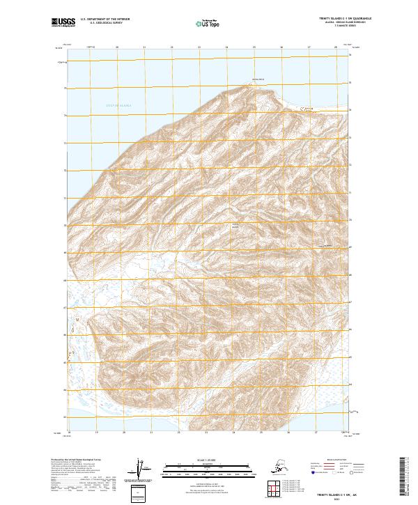 Trinity Islands C-1 SW 2021 topographic map thumbnail