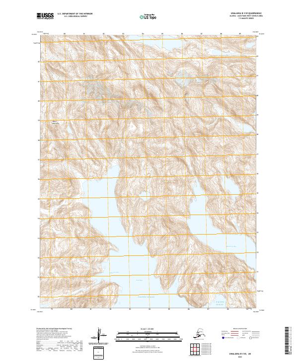 Unalaska B-3 SE topographic map thumbnail