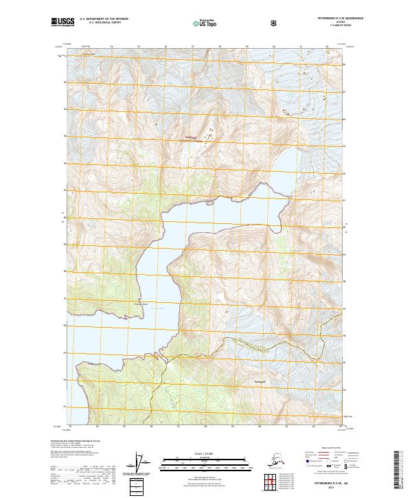 Petersburg D-2 SE 2021 topographic map thumbnail
