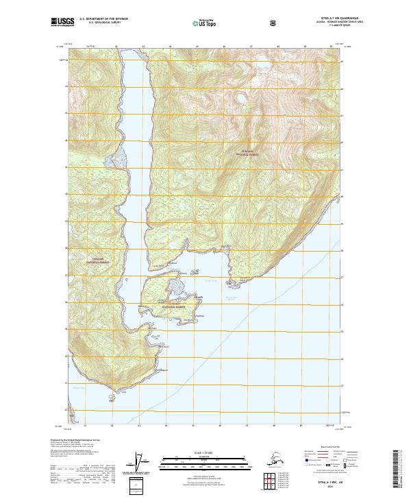 Sitka A-1 NW 2021 topographic map thumbnail
