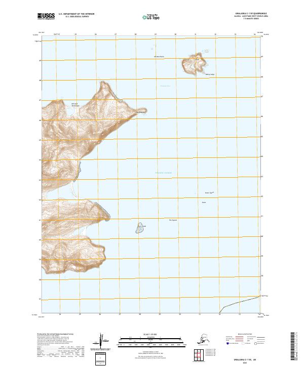 Unalaska C-1 SE topographic map thumbnail