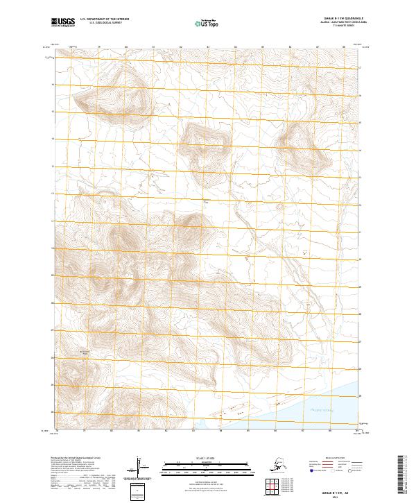 Umnak B-1 SW topographic map thumbnail
